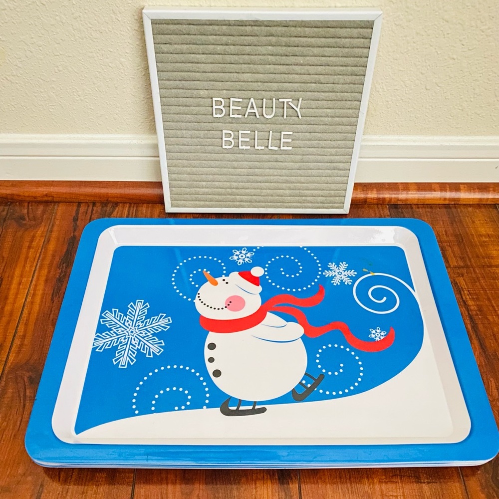 Vintage nostalgic Christmas trays set of 4